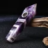 Chevron Amethyst Lila Quarz Heilkristall Reiki Edelstein Kristallpfeife