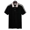 Mens Designer Polo Shirts Luxury Polos Casual Mens T Shirt Snake Bee Letter Print Bordado Moda High Street Man Tee