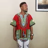 Fashion Design African Traditional Print 100% Cotton Dashiki T-shirt for unisex 220520