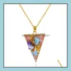 Collier pendentif à motif coupé en cristal pour cadeau de fête des mères, famille dames élégante pierre naturelle livraison directe 2021 colliers pendentifs bijoux