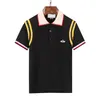 Polo-skjorta Herrmode-t-shirt Multicolor Lapel Kort ärm plus broderi Business Casual Cotton Bowable T-shirt Asiatisk storlek M-3XL