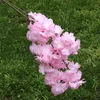 Fiori artificiali di fiori di ciliegio Simulazione di stelo lungo Rami di Sakura Fiore per la decorazione domestica della festa nuziale5155623