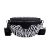NewWomen's Leopard Waist Bag Simple Single Shoulder Diagonal Bag Large Capacity Chain Chest Bag 220712