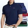 최고 품질의 단색 남성 폴로 셔츠 100%면 짧은 슬리브 캐주얼 폴로 HOMMES 여름 라펠 남성 탑 PL811 220608