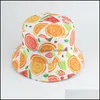 ビーニー/スキルキャップハット帽子スカーフグローブファッションアクセサリー2021女性用夏の太陽パナマバケツキャップフルーツスイカオレンジバナ