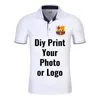 Men Classic Polo Shirt Cotton Short Sleeve Solid Color Casual Tops Tees Couple Lovers Shirts Custom Printing Plus Size S XXXL 220623