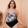 Maillot de bain sexy pour femmes, vêtements de plage, épissure siamoise, rouge, noir, imprimé multicolore, une pièce, grande taille, sans soutien-gorge, soutien à armatures, maillots de bain d'été, bikinis