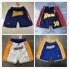 Bara Don Basketball Shorts Zipper Sweatpants Hip Pop Sport Short Pant With Pocket Mitchell och Ness Retro Stitched Baseball 22 Blu9219956
