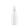 Pusta plastikowa butelka butelka stożkowa PET Clear Black White Spary Press pompa z przezroczystą pokryciem przenośnym pojemnik na opakowanie kosmetyczne 200 ml