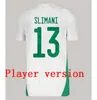 Jerseys de football alggerie Player Version Home White Away Away Green Mahrez Feghouli Bennacer Atal 20 21 Algeria Football Shirt Men Maillot de