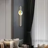 新しい中国のLEDウォールランプシンプルなモダンなクリエイティブエナメルカラーリビングルーム背景壁階段勉強ベッドルームベッドサイドライト