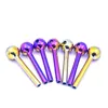 50st Hot Sale Nano Plating Glass Oil Burner Pipe Colorful Glass Pipes Great Tube Nail Tips Glass Oil Pipe For Smoker Tools