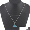 Collares pendientes Collar de cola de pez Océano Mar Azul Ballena Sirena Beautifly Joyería de lujo Luminoso Bebé Dhuwr
