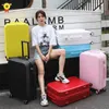 Haute Qualité Pouces Pc Roulant Cas Sur Roues Voyage Bagages s Roue Universelle Femmes Trolley J220707