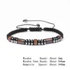 Charm Armbänder Holz Würfel Perlen Armband Hämatit Spacer Männer Frauen Energie Heilung Reiki Geflecht Einstellbare Schmuck GeschenkeCharm Inte22