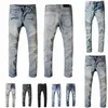 2023 Mens Designers Jeans Distressed Ripped Biker Slim Fit Moto Biker Denim Pour Hommes Top Qualité Mode Mans Pantalons pour hommes