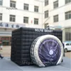 Simulated Advertising Inflatable Camera Tent Black Air Blow Up Photo Booth With LED Light For Wedding And Party Decoration