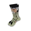 Мужские носки мужчины мода аниме смешное хип -хоп личность мультфильм Чужой высококачественный шаблон шитья трубки