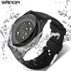 Zegarek Sanda 9mm Super Slim Sport Watch Men Electronic LED Digital T nadgarstka dla męskiego zegara Masculino