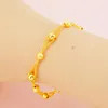 Bracelets de charme Pulseira da mãe 24K Biços de ouro Cadeia Menção Baga