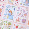 Geschenkwikkeling Vintage Girls Washi Stickers Lovely Girl Die Cut Pet Sticker Diy voor ScrapBooking Po Journal Telefoon Case Labelgift GiftGift