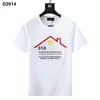 DSQ 남자 티셔츠 디자이너 인쇄 편지 남자 Tees Paris Cotton Polos Man Tops 여자 의류 패션 브랜드 T 셔츠 D2014
