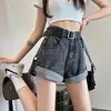 Women's Jeans Summer Women Shorts Vintage Casual High Waist Cuffs Wide Leg Pants Denim Female Korean Fashion Bottoms 2022Women's