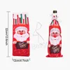 Capa de garrafa de vinho de Natal Papai Noel Claus Deer Wines Garrafs Capas de Ano Novo Bolsa de Presente de Homem de Neve de Natal Decoração de Mesa Bh7134 Tyj