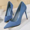 Bigtree Shoes Women Pumps Suede High Heels Fashion Office STILETTO Party Feminino Comfort 220716