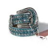 Western Cowboy BeltSimon Mode Cowgirl Bling Bling Strass Riem met Adelaar Concho Bezaaid Afneembare Gesp Grote Maat Riemen fo316h7099586