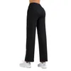 Bölünmüş boynuz geniş bacak spor yoga kıyafetleri pantolon kadın039s tozluk yüksek bel kalça kaldırma düz tüp boş zaman dans fitness Tig4398777