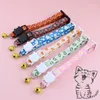 Cat Collars & Leads Fashion Pet Collar Fruit Printed Breakaway With Bell Adjustablle Safe Buckle Perros Kitten Necklace Gatos Accesorios