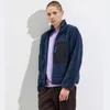 Hohe Qualität S Männer Fleece Jacke Klassische Retro Herren Dicke Warme Daunen Designer Modelle Lamm Kaschmir Stehkragen Paar Winter 11114