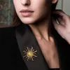 2021 Lüks Marka Moda Takı Vintage Style Sun Broş Kazak Takı Işık En Kalitesi Kadın Mücevherleri İçin Güzel