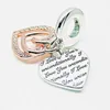 Entwined Hearts Double Double Charm Charm Silver Pandora Подвески для браслетов DIY Ювелирные Изделия Комплекты Свободные бусины Серебро Оптовая 781062C01