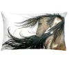 Kissen/Dekokissen Moderne Kunst Tierbedruckter quadratischer Kissenbezug Laufendes Pferd Kissen Dekorative Heimdekoration Sofa WurfkissenCus