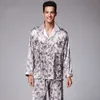 ملابس الرجال للرجال البيجاماس الرجال Paisley Pattern Sleepwear Slek Longsleev 220823