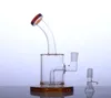 7 Inch glazen rookwater mini Bong pijp gebogen nek met inline Percolator waterpijp YQ-58-D