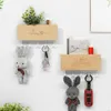 Hooks & Rails Vintage Engraving Key Holder Home Accessories Wall Coat Rack Organization Storage Box Shelves Room Organizer Decor HooksHooks