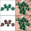 Arts And Crafts Arts Gifts Home Garden 20Mm Mini Malachite Stone Mushroom Plant Statue Stones Ornament Carving Decora Dh7Np