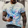 Camisetas masculinas costura retro piada de impressão 3d harajuku street esportes de moda de moda casual camiseta de basquete verão superdiz 5xl