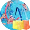 16 couleurs à la mode enfants sac de plage stockage maille sable unique sac à bandoulière coquille de mer enfants jouet bacs à sable sacs de plage