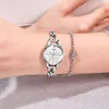Нарученные часы леди маленький браслет часы моды сплав с сплавом тонкий Quartz Quartz Женский колледж фэн -хлайт Студент WatchWristwatches