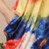 Robes grande taille Sexy Slip Dress Summer Xxl Pour Femmes Tunique Spaghetti Strap Lâche Tie Dye Midi Dames Bohème 4xl XxxlPlus