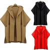 Men's Jackets Women Cloak Coat Hooded Woolen Cloth Jacket Casual 2022 Spring Oversize Cape Loose Female Cardigan Poncho Outwear 5XLMen's