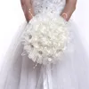 Bruiloft bloemen levert bruids boeket bruidsmeisje vasthouden bloem zijden roos wit voor bruid huwelijkwedding