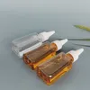 Bottiglie di plastica trasparenti da 30 ml Bottiglie di confezioni vuote Consigli per liquidi Contagocce trasparente Bottiglia trapezoidale in PET morbido Campioni Contenitore di stoccaggio di medicinali