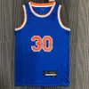 Imprimé 75th City Mens Basketball Jerseys Derrick 4 Rose 7 Carmelo RJ 9 Barrett Julius 30 Randle 17 Jeremy Anthony Lin couleur Bleu