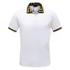 Fashion Designer Mens Polo T-shirt T-shirt Summer Casual Ricamato Medusa Pattern Puro cotone High SreetBusiness Fashion Camicie colletto bianco e nero M-3XL0AY3