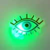 MOQ 10PCS Bad Bunny Evil Eyes Glow Illuminazione a LED croc JIBZ Lampeggiante ciondoli per scarpe fibbie decorazioni Sparkle Cool accessori per scarpe fit donna uomo sandali cinturino